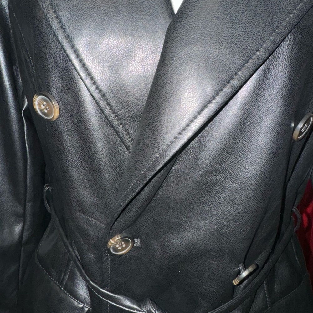 Anthropologie “Soft Leather trench coat jacket - Picture 4 of 8